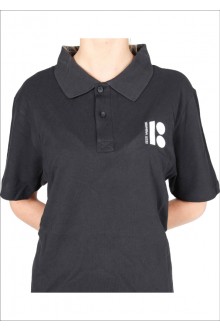 Naiste polosärk EV100 logoga, must