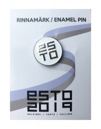 ESTO valge nõelkinnitusega rinnamärk