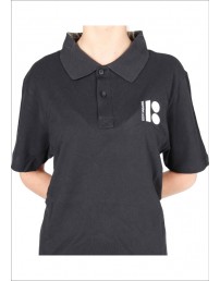 Naiste polosärk EV100 logoga, must