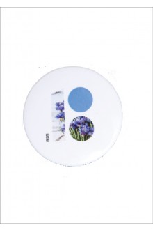 Steel button badge with a picture of cornflowers, 10 pcs