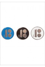 Button badges with magnetic fastener, blue, black and white colour
