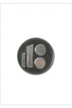 Button badge ESTONIA with magnetic fastener, black colour