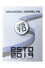 White pin badge ESTO