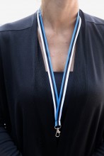 Neckstrap in the colours of the Estonian flag, 50 pcs