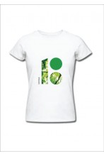 Women's T-shirt with the Estonia 100 forest-themed logo