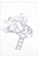 Packing band 10m, white logo on a grey background