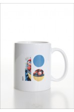 White ceramic mug with Estonia100 logo, 10 pcs