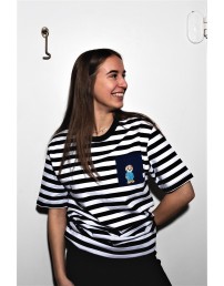 THE TALL SHIPS RACES 2021 stirped shirt with a blue pocker 