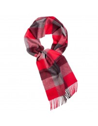 Great Natural Alpaca red checked alpaca wool scarf