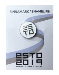 White pin badge ESTO