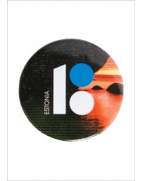 Steel button badge with image
