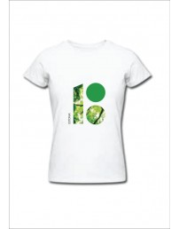 Women's T-shirt with the Estonia 100 forest-themed logo