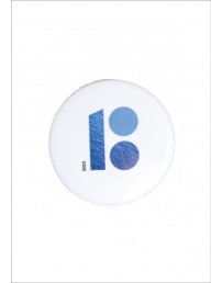 Steel button badge with a picture of the sea