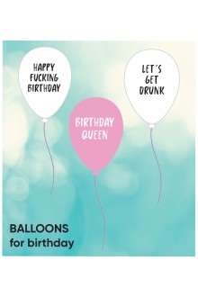 Комплект из 3 латексных воздушных шариков BIRTHDAY