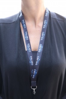 Чёрный ремешок на шею с надписью ESTONIA