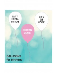 Комплект из 3 латексных воздушных шариков BIRTHDAY